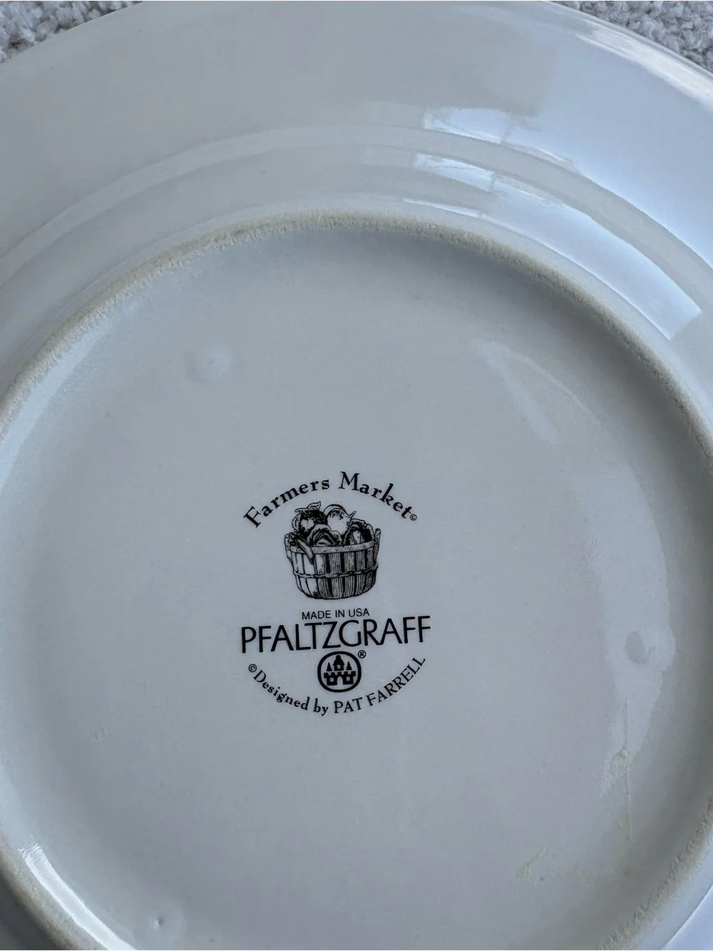 Pfaltzgraff Farmers Market Vintage Salad Plate Green Pea Pod